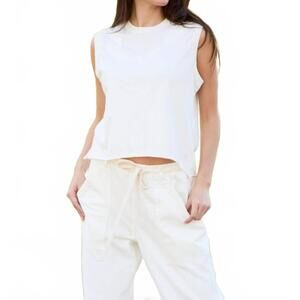 NEW PEOPLE OF LEISURE ana tank top in vintage white